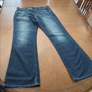 Lucky Brand Jeans By Gene Montesano Slim Bootleg  32 x 34 Blue Denim Button Fly